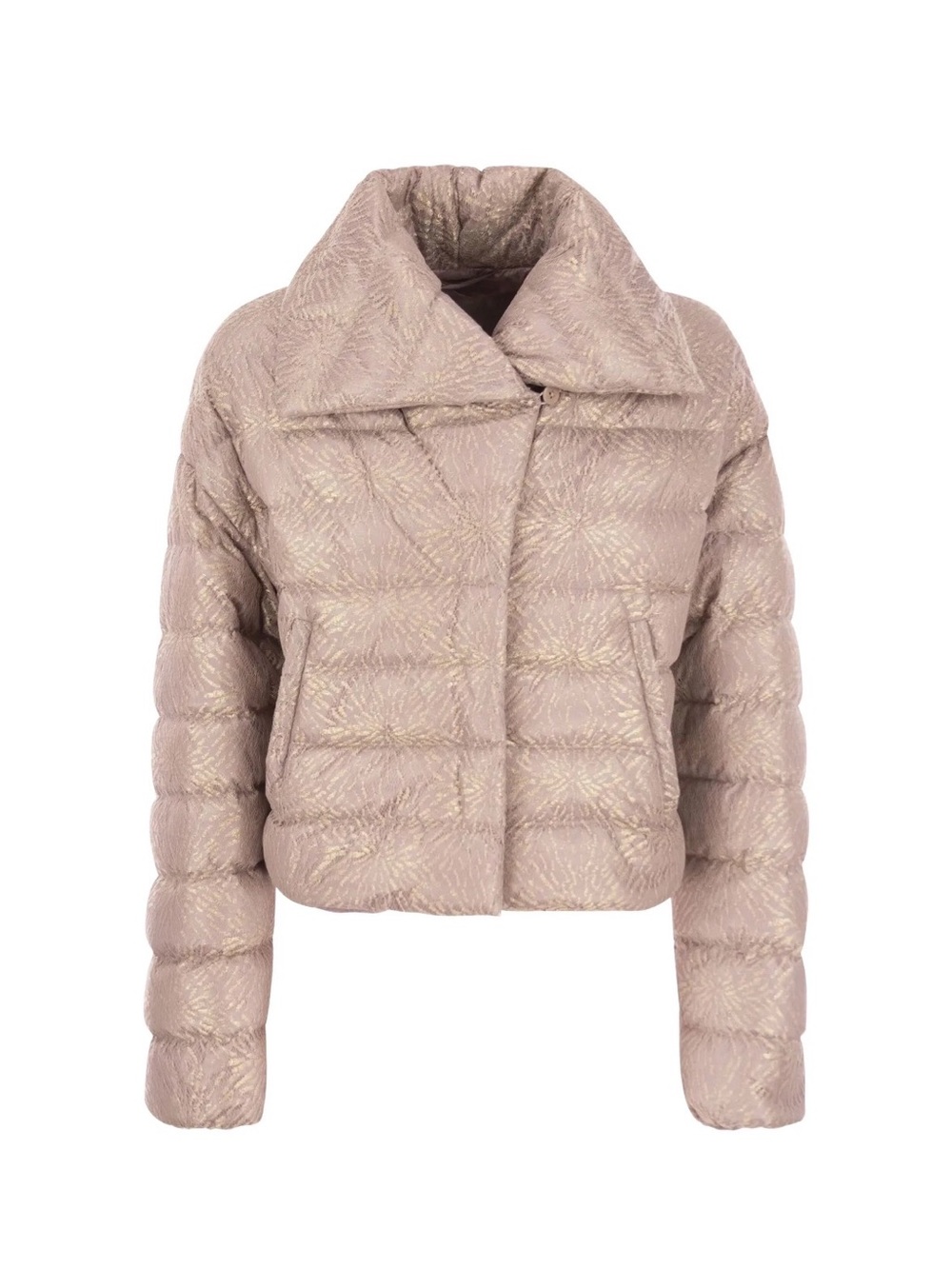 NWT resort Herno lace Dusty Rose Quilted Puffer Jacket